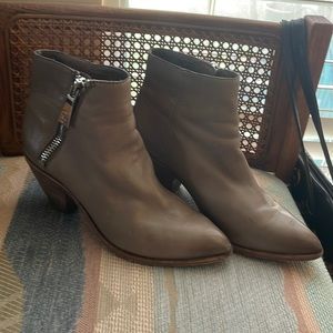 Frye Gray Zipper Booties size 7